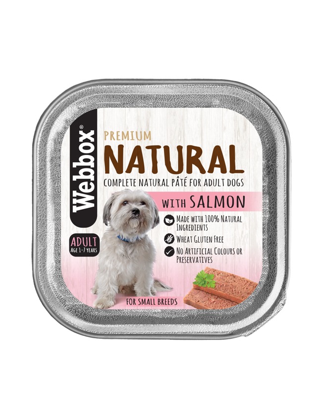 Webbox Natural Adult Salmon Pate Wet Dog Food - Webbox