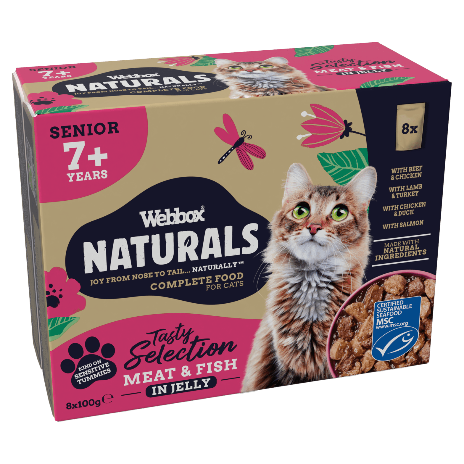 Webbox Naturals Senior Selection Jelly Wet Cat Food 7+