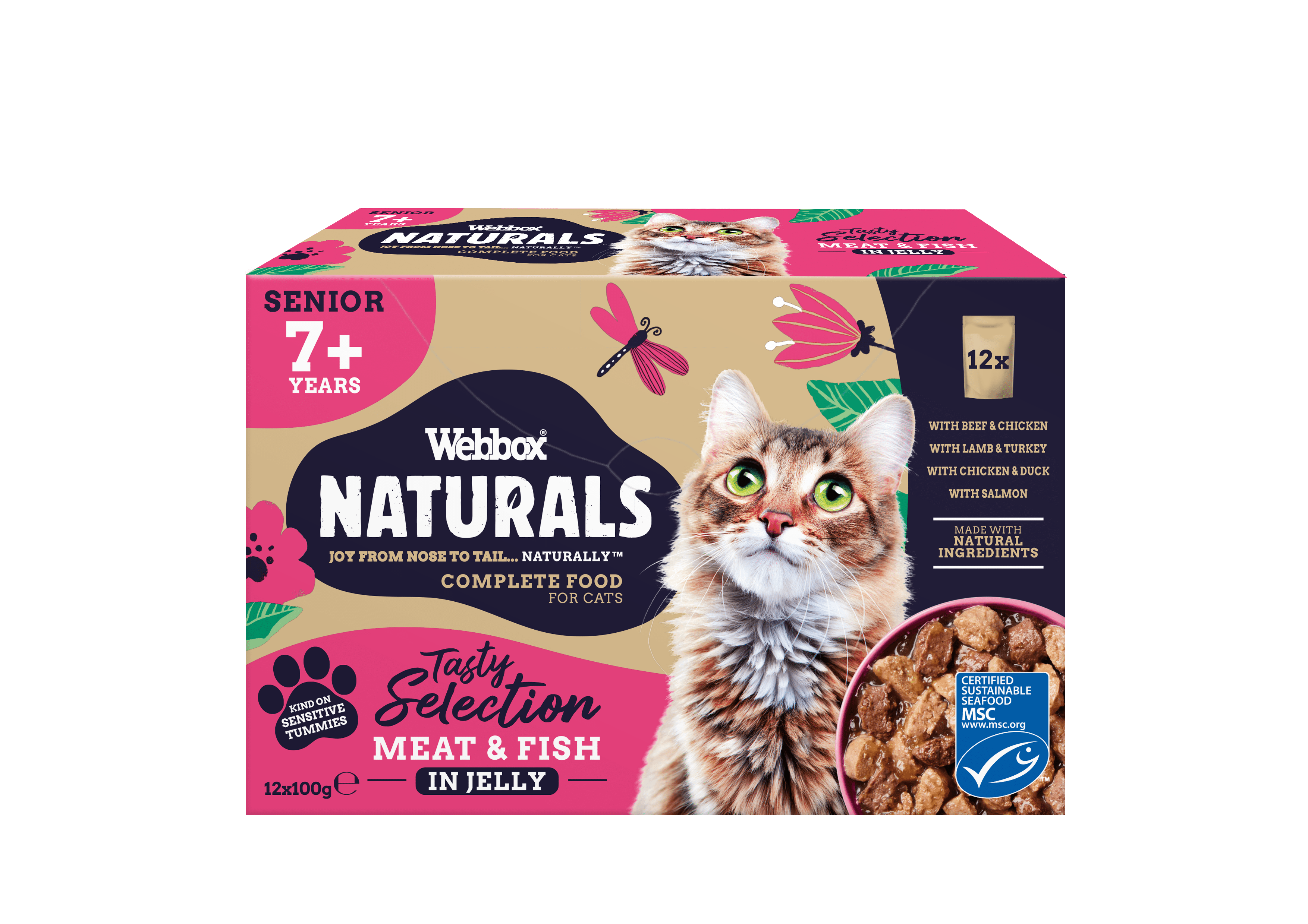 Webbox Naturals Senior Selection Jelly Wet Cat Food 7 Webbox